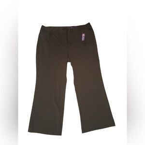 NWT Plus Size Lane Bryant Tailored Brown Houston Stretch Slacks-size 26